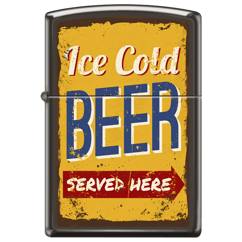 Zippo Lighter - Ice Cold Beer Sold Here