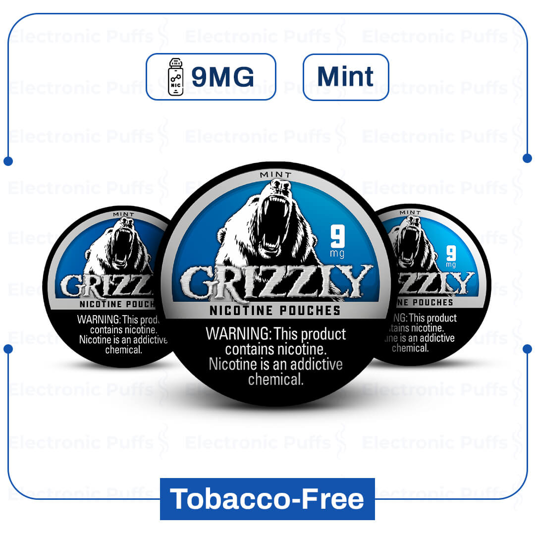 Grizzly Mint 9 mg Nicotine Pouch
